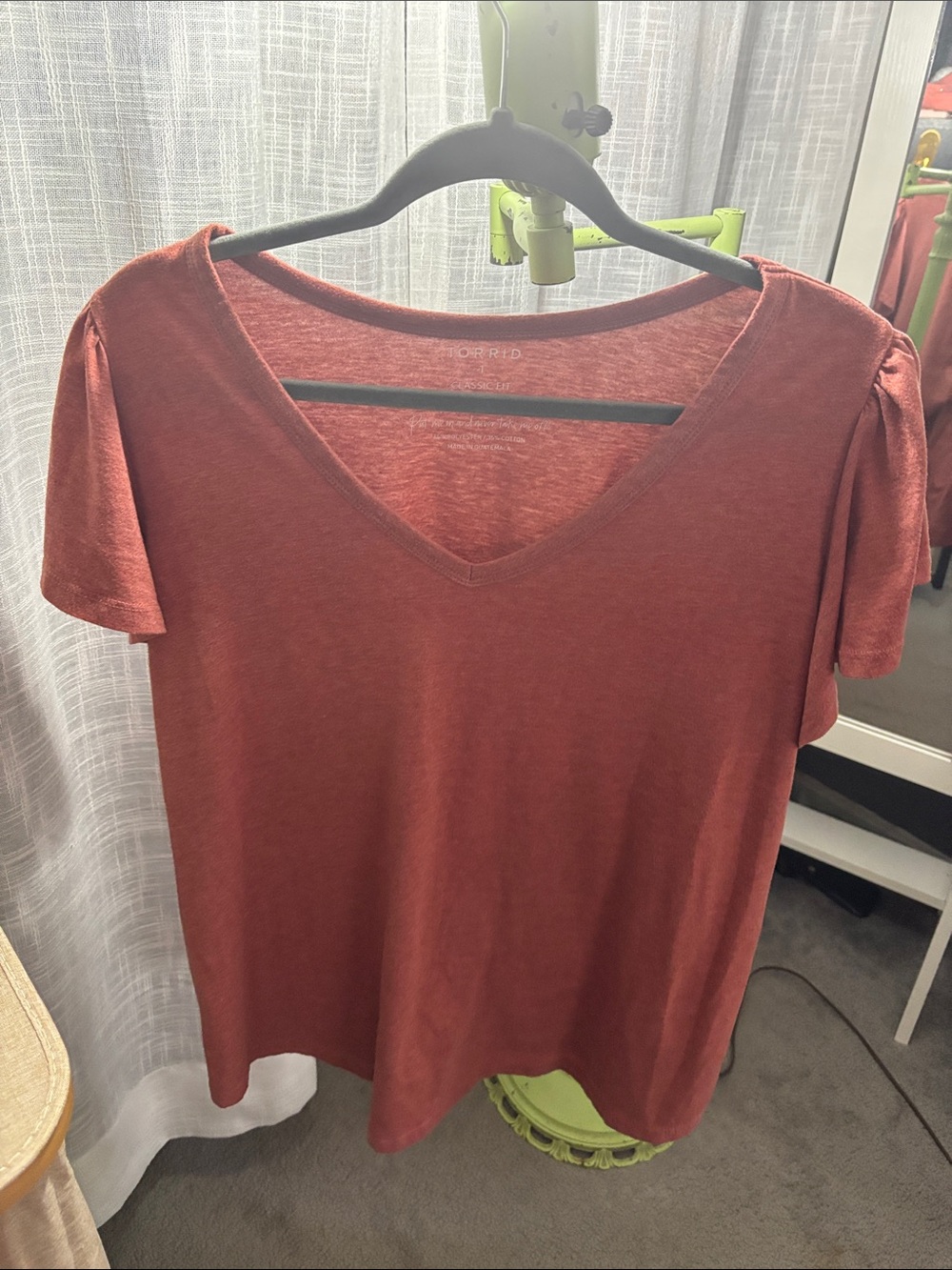 torrid Rust Short Sleeve V-Neck Tee